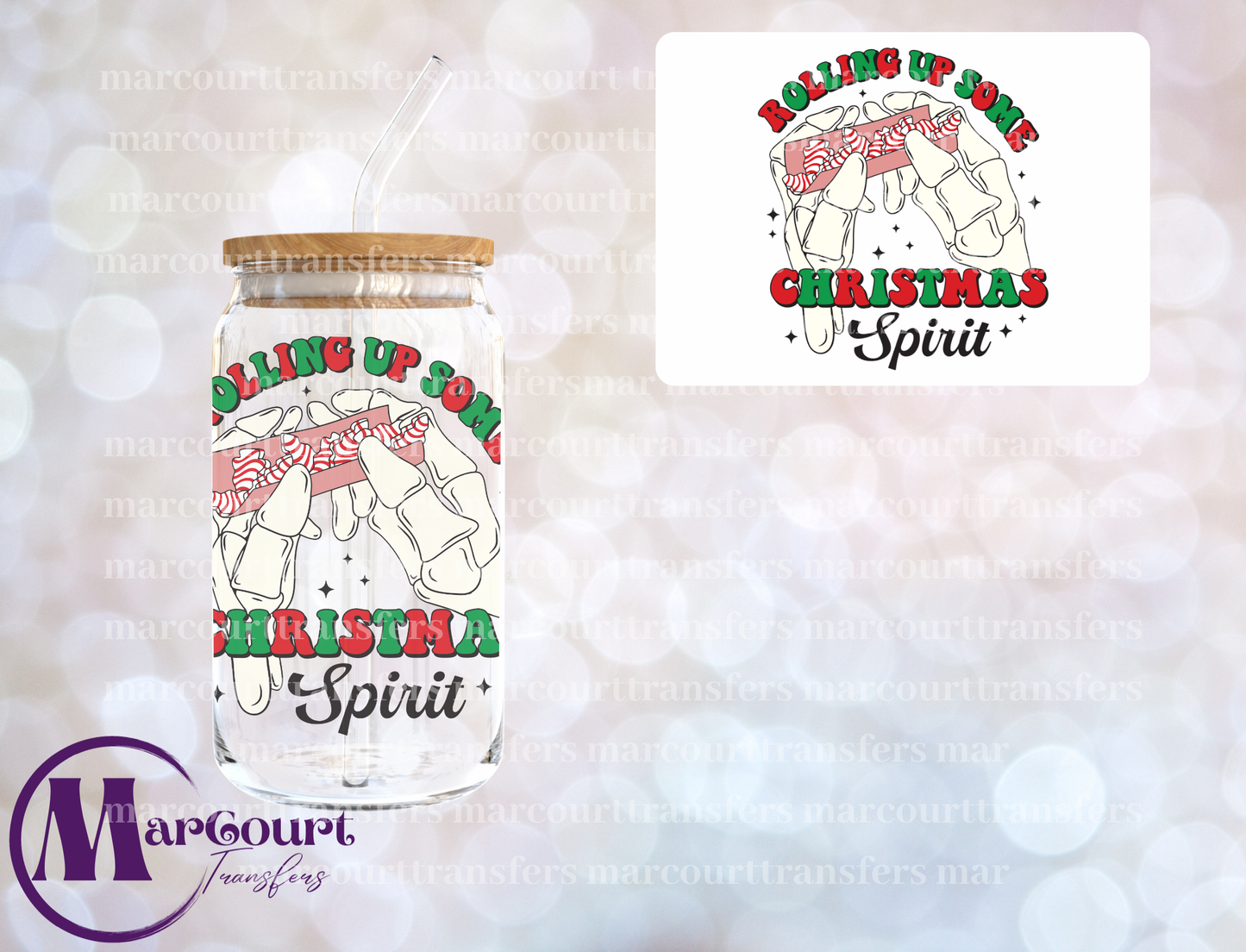 ROLLING UP SOME CHRISTMAS SPIRIT SNACK CAKES-DECAL-UV DTF CUP WRAP
