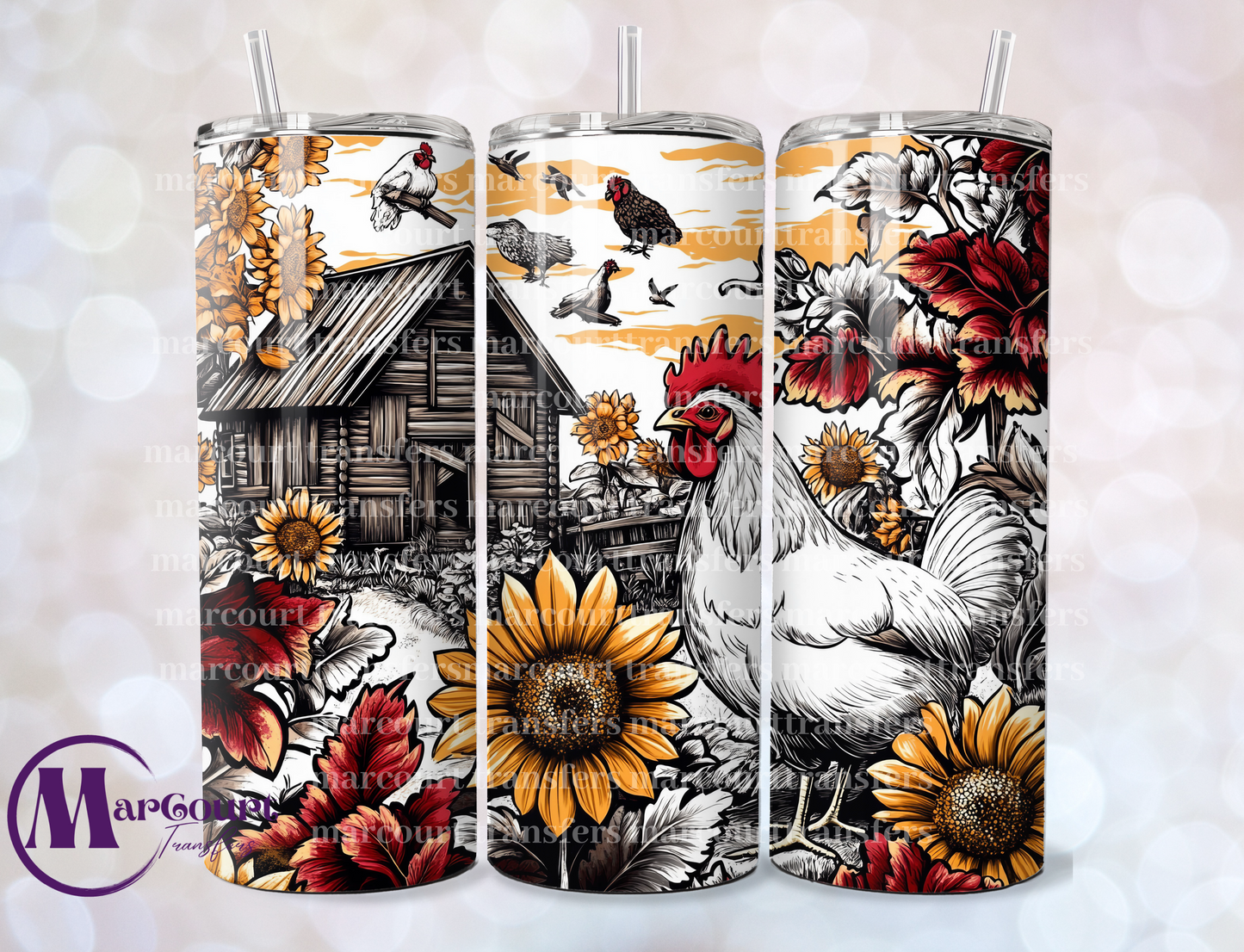 ROOSTER-SKINNY TUMBLER TRANSFER