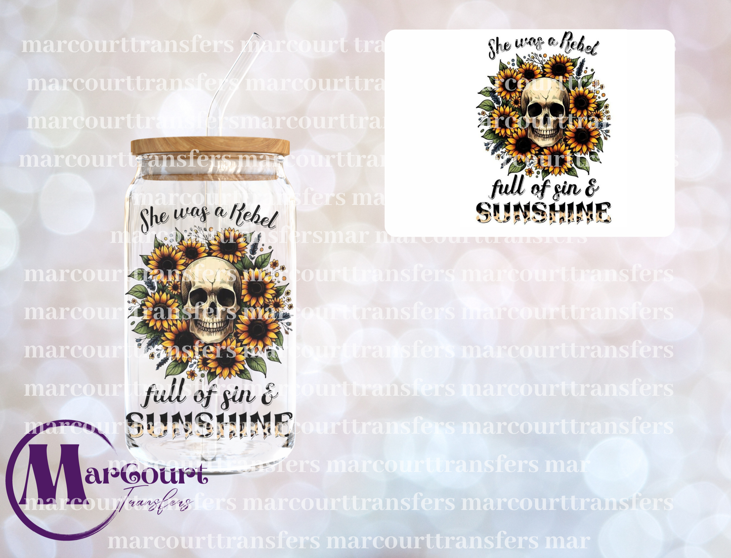 SHE WAS A REBEL-DECAL-UV DTF CUP WRAP