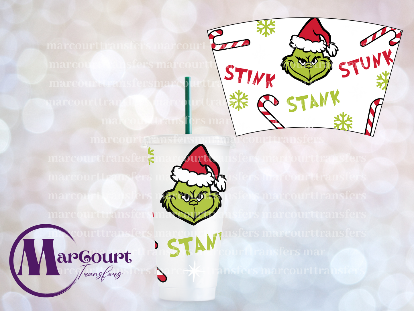 STINK STANK STUNK-24 0Z VENTI COLD CUP -UV DTF CUP WRAP