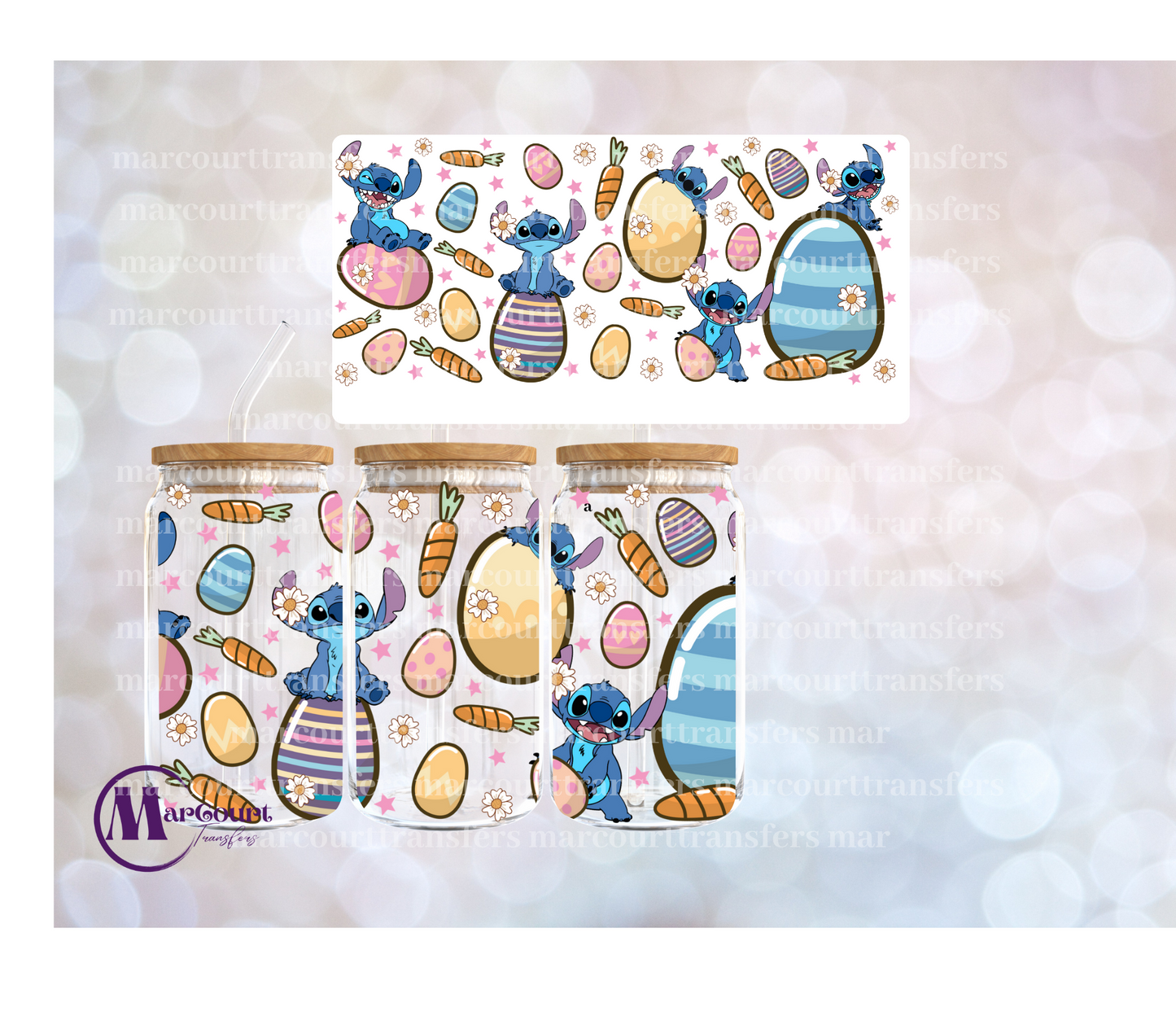 STITCH EASTER EGGS-16 0Z-UV DTF CUP WRAP