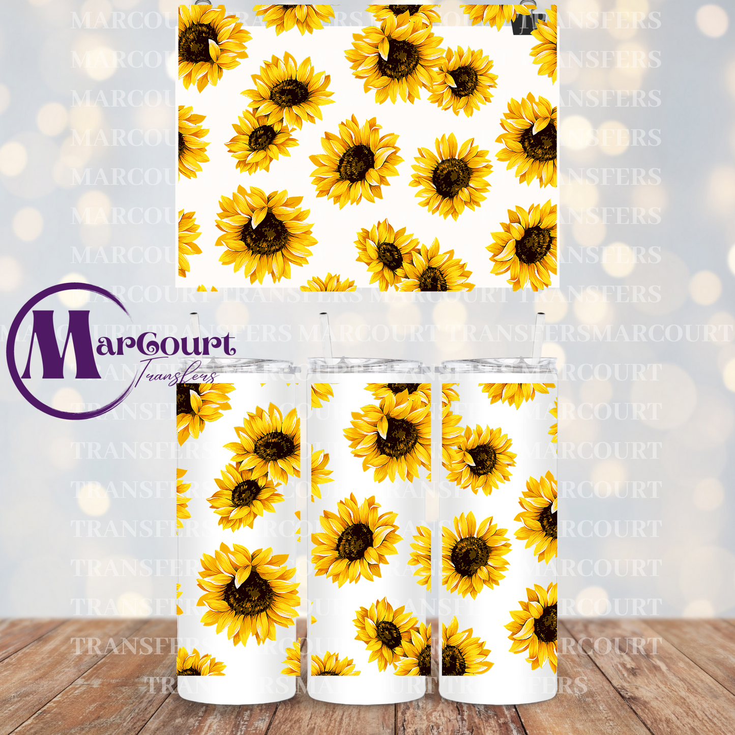 SUNFLOWERS-20 0Z.-UV DTF CUP WRAP