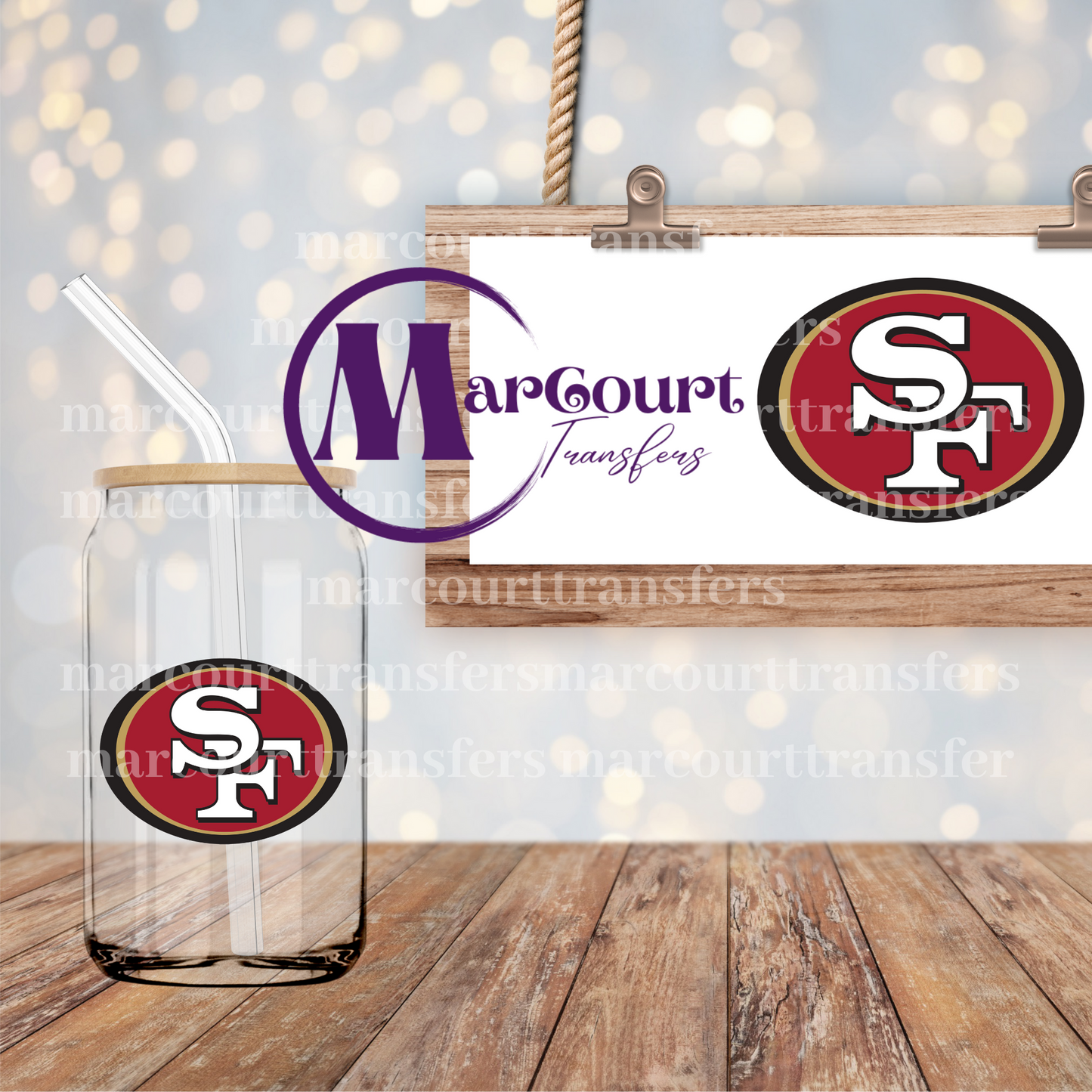 SAN FRANCISCO 49ERS DECAL-UV DTF CUP WRAP