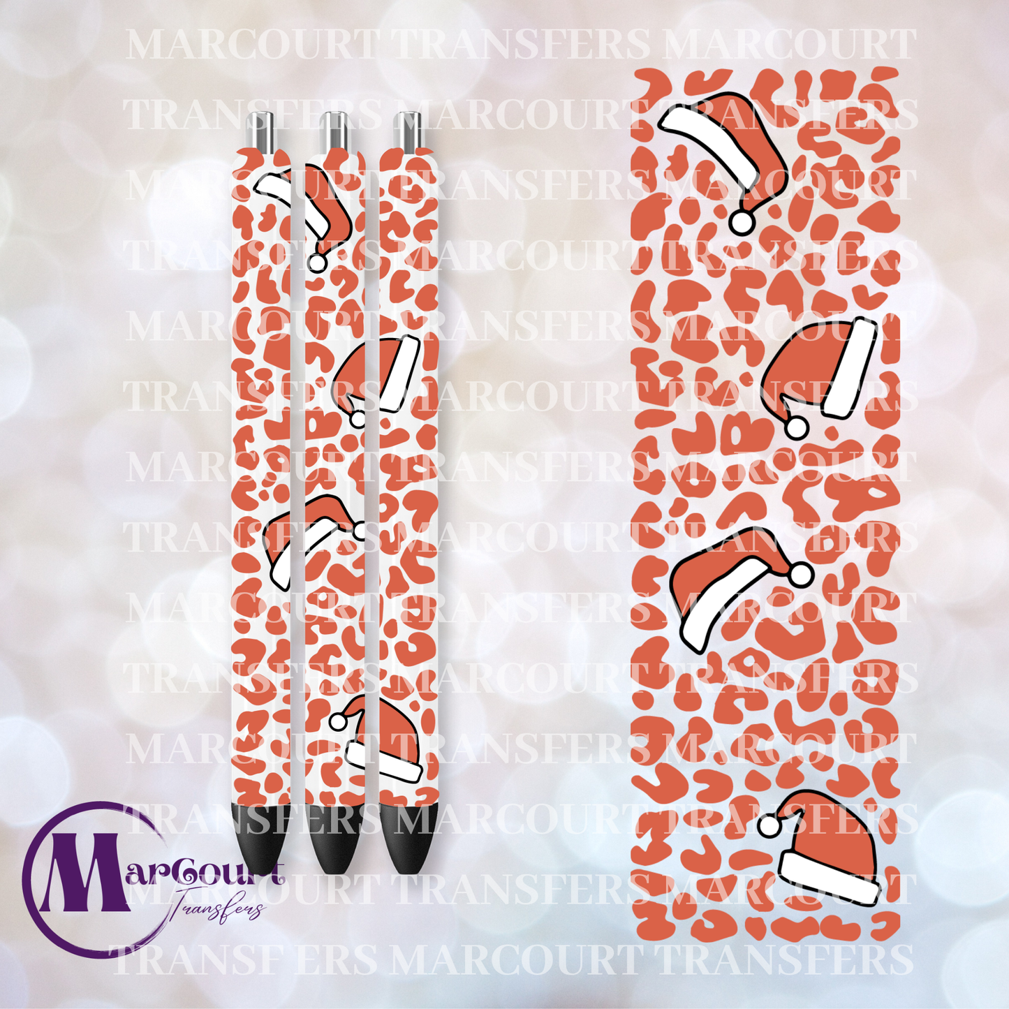 SANTA HAT CHEETAH PEN-UV PEN WRAP