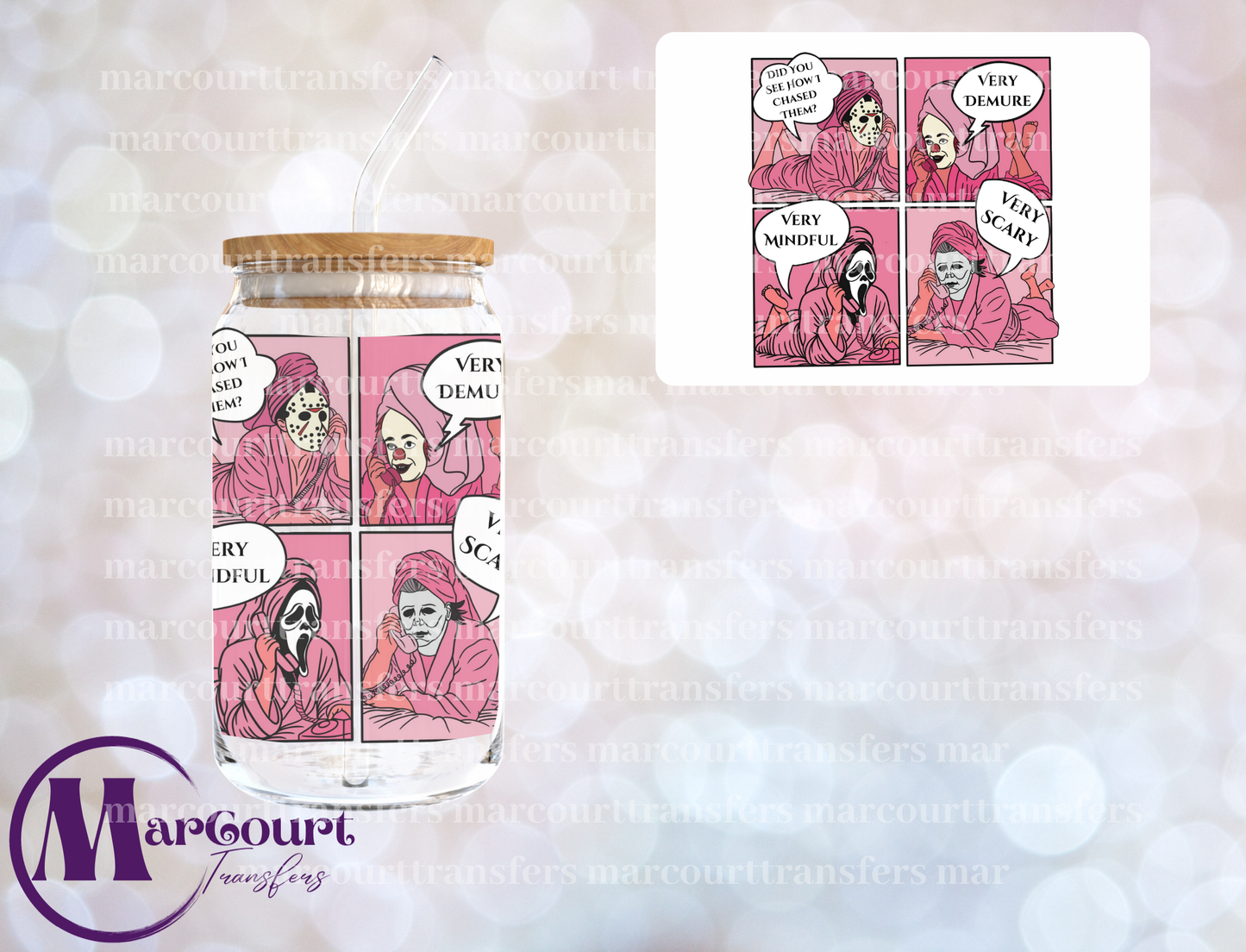 SCARY GUY PHONE GOSSIP 1-UV DTF CUP WRAP