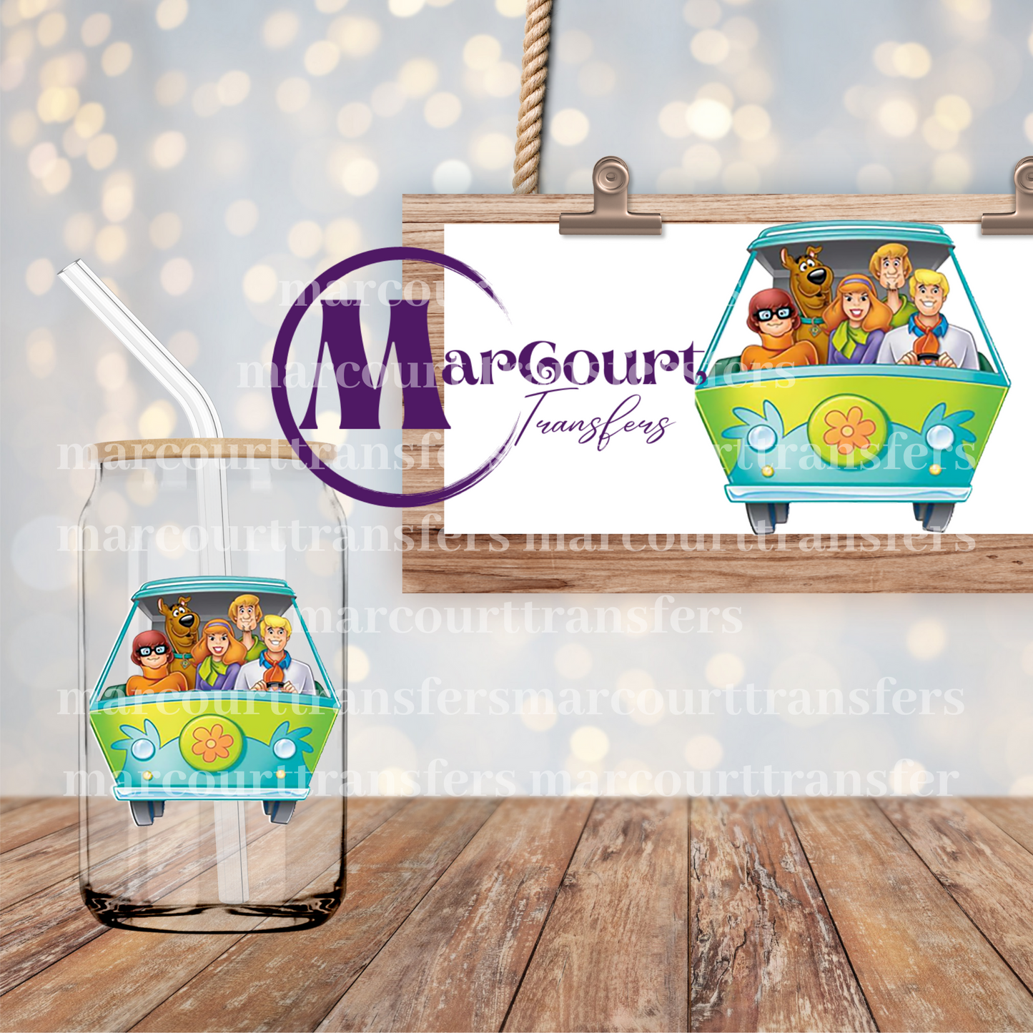 SCOOBY VAN-DECAL-UV DTF CUP WRAP