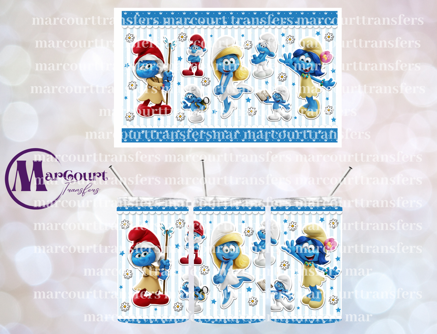 SMURFS-12 OZ TUMBLER SUBLIMATION