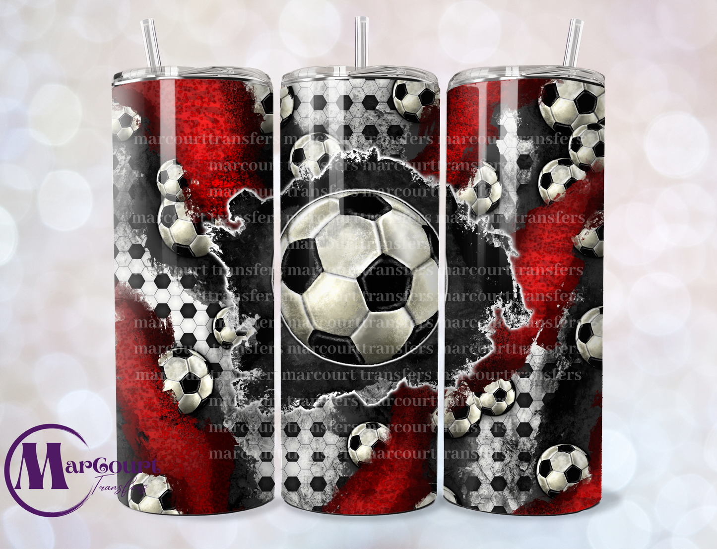 SOCCER-SKINNY TUMBLER TRANSFER