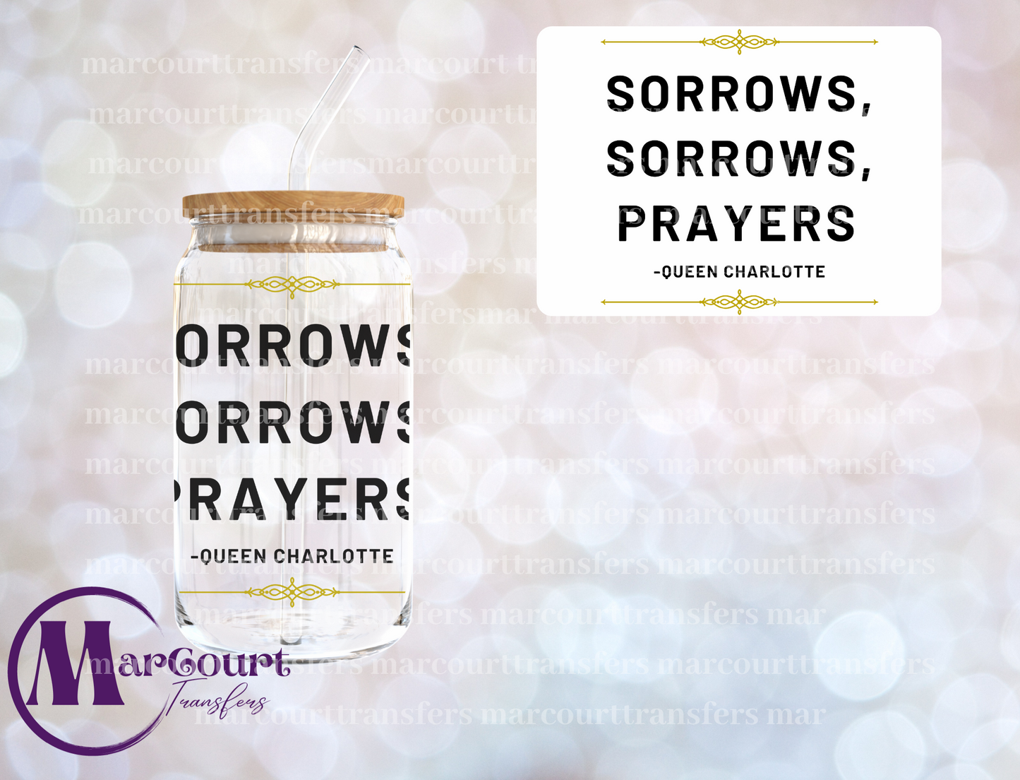 SORROWS SORROWS PRAYERS-UV DTF CUP WRAP