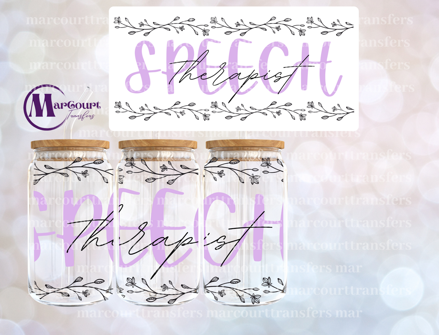 SPEECH THERAPIST-16 0Z-UV DTF CUP WRAP