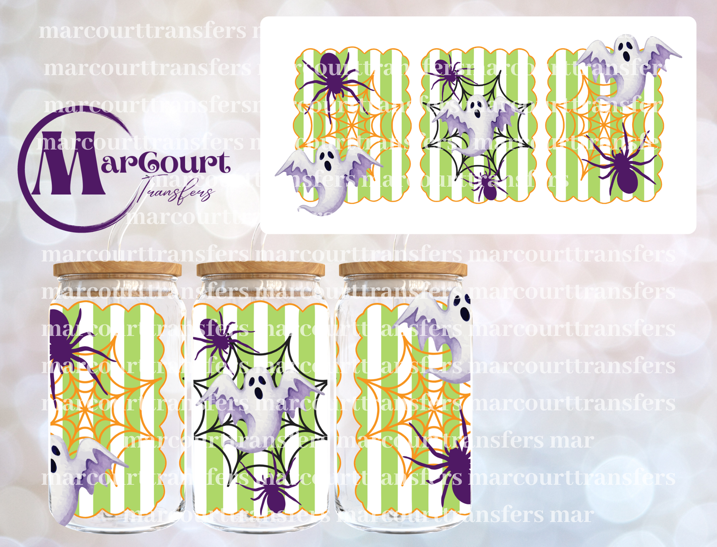SPIDERS AND GHOSTS-16 0Z-UV DTF CUP WRAP