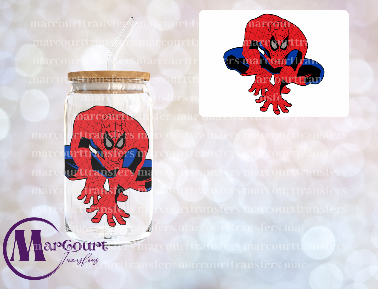 SPIDERMAN-DECAL-UV DTF CUP WRAP
