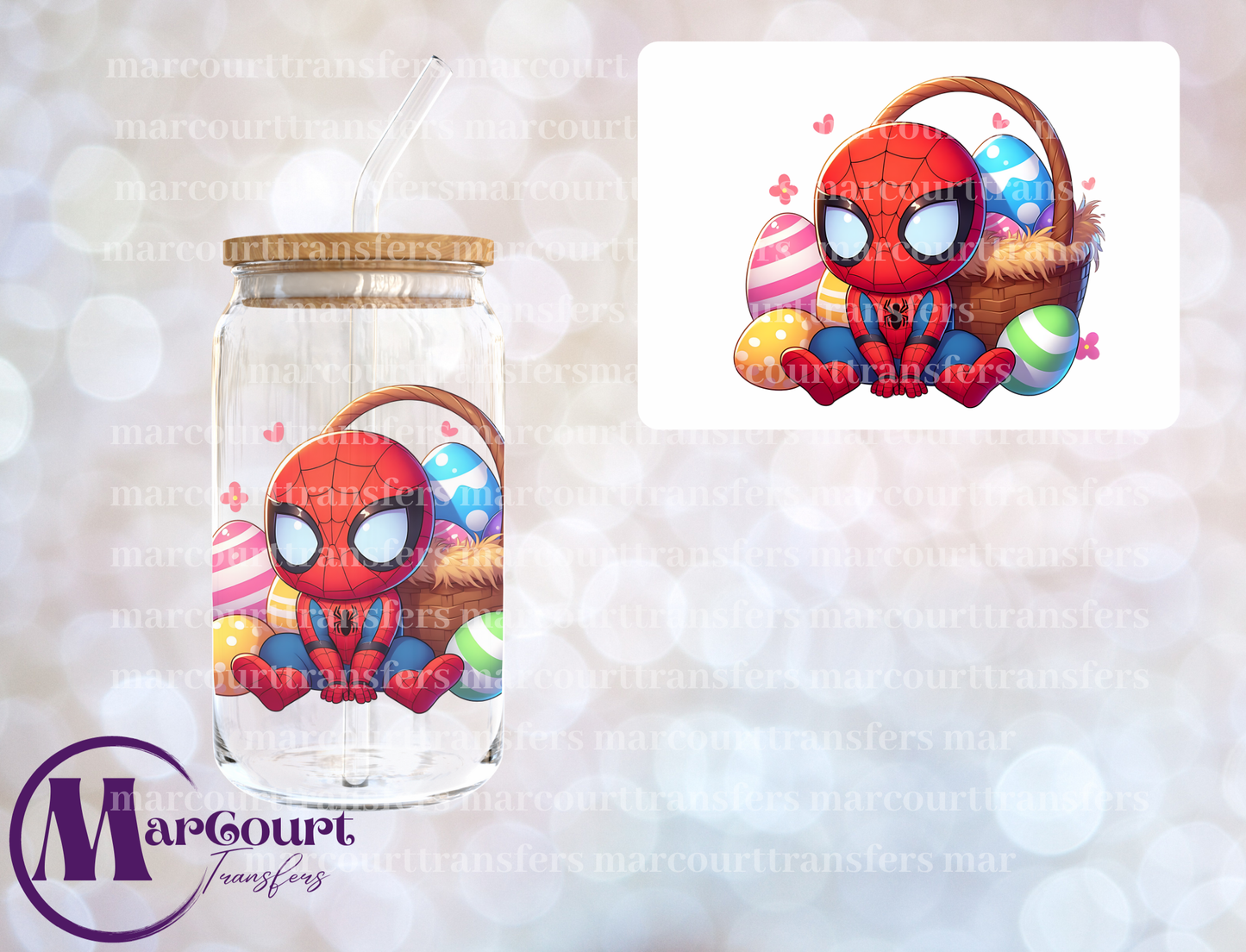 SPIDEY EASTER-DECAL-UV DTF CUP WRAP