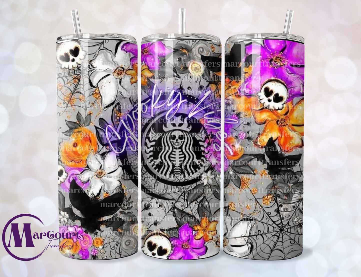 SPOOKY VIBES 2-SKINNY TUMBLER TRANSFER (SUBLIMATION)