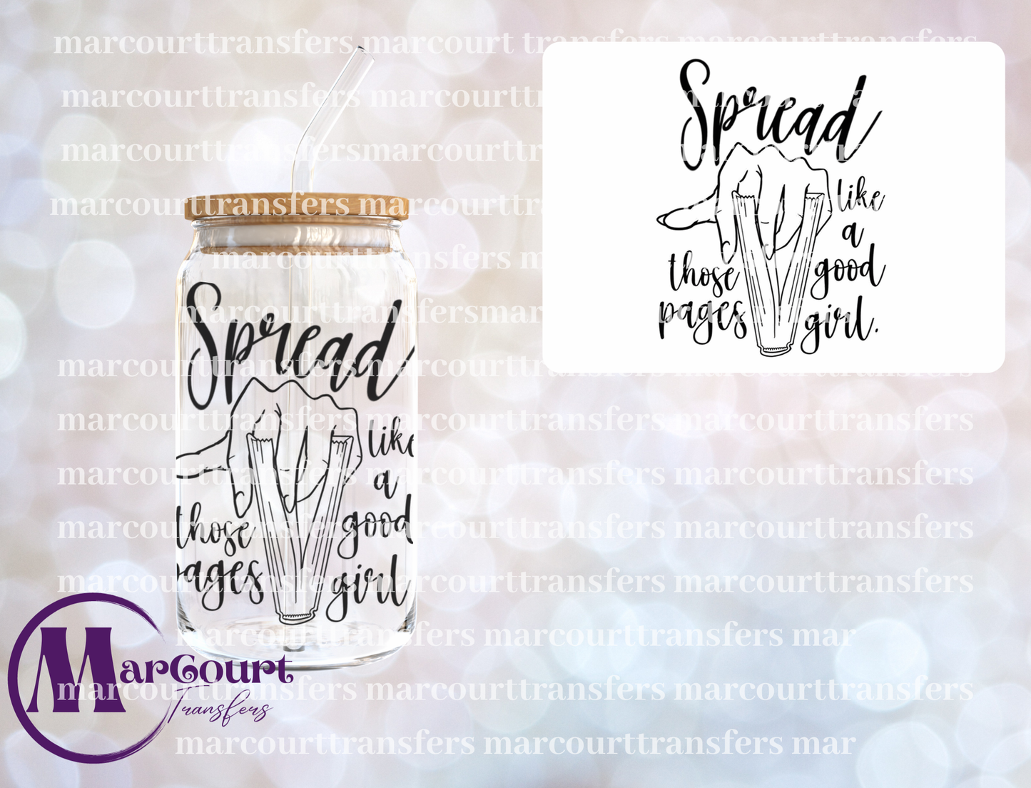 SPREAD THOSE PAGES LIKE A GOOD GIRL-DECAL-UV DTF CUP WRAP