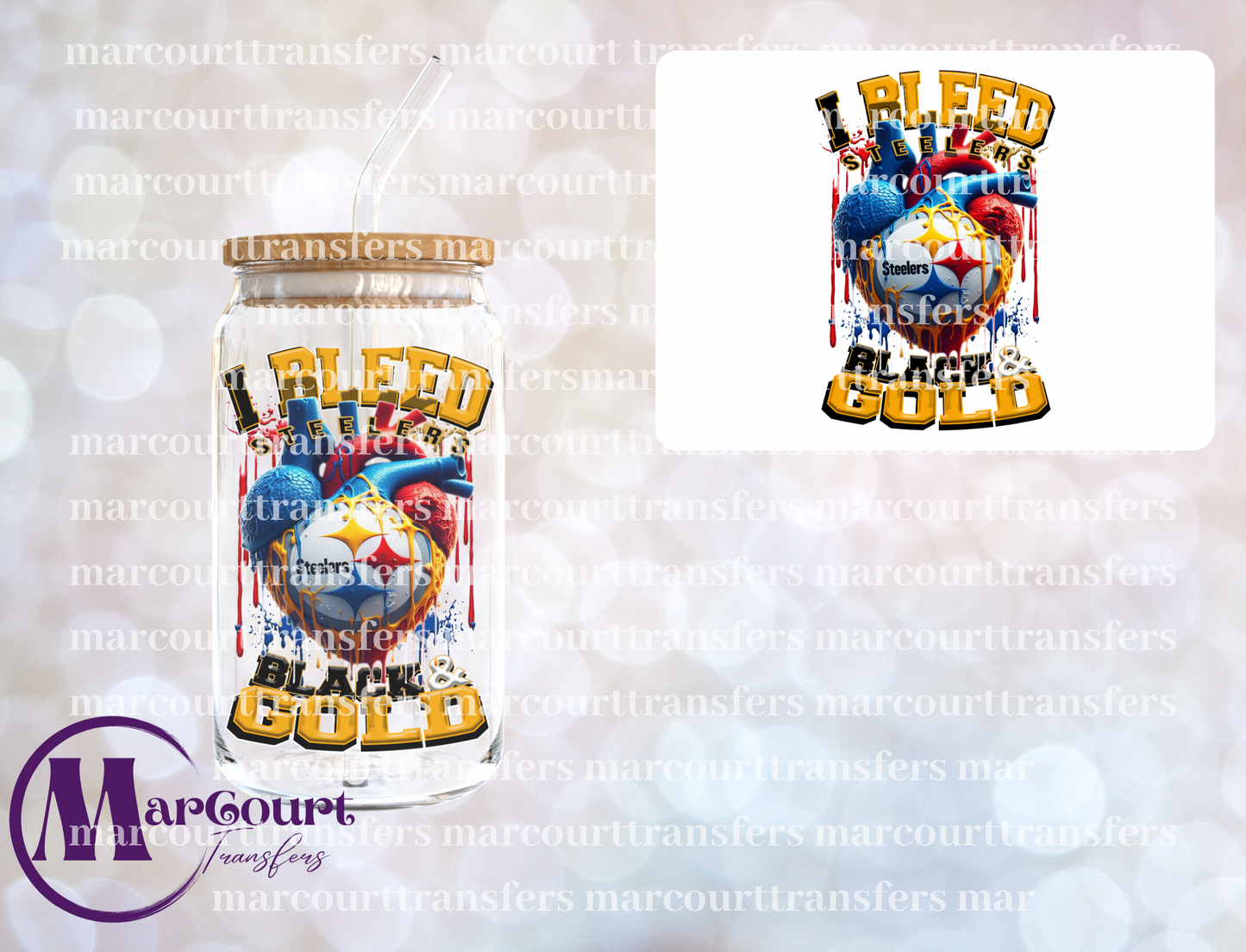 STEELERS I BLEED BLACK AND GOLD-DECAL-UV DTF CUP WRAP