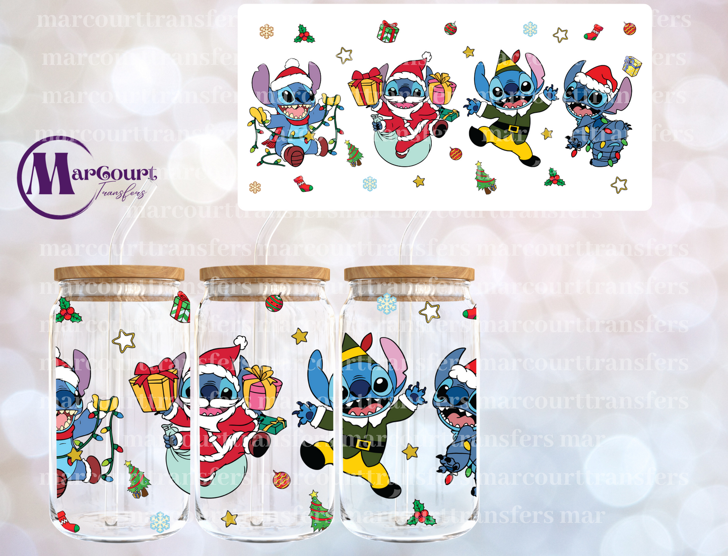 STITCH COFFEE CHRISTMAS-16 0Z-UV DTF CUP WRAP