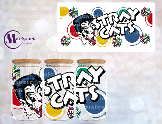 STRAY CATS BAND-16 0Z-UV DTF CUP WRAP