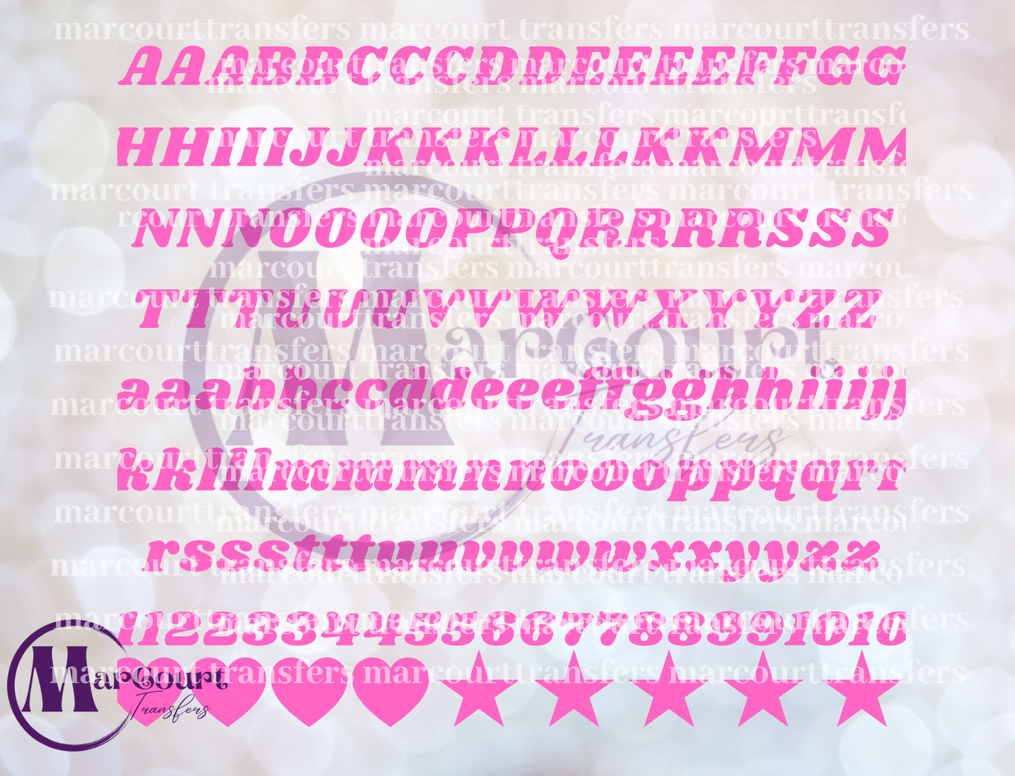 STRIKHAND ALPHABET AND NUMBERS ELEMENTS PINK-ELEMENTS