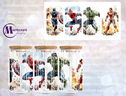 SUPER HEROES 3-16 0Z-UV DTF CUP WRAP