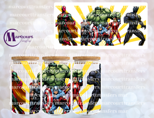 SUPER HEROES 5-16 0Z-UV DTF CUP WRAP