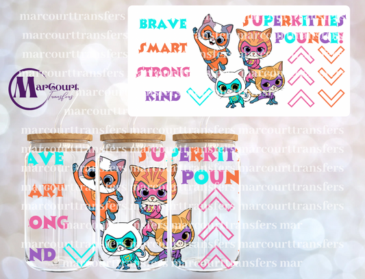 SUPER KITTIES-16 0Z-UV DTF CUP WRAP