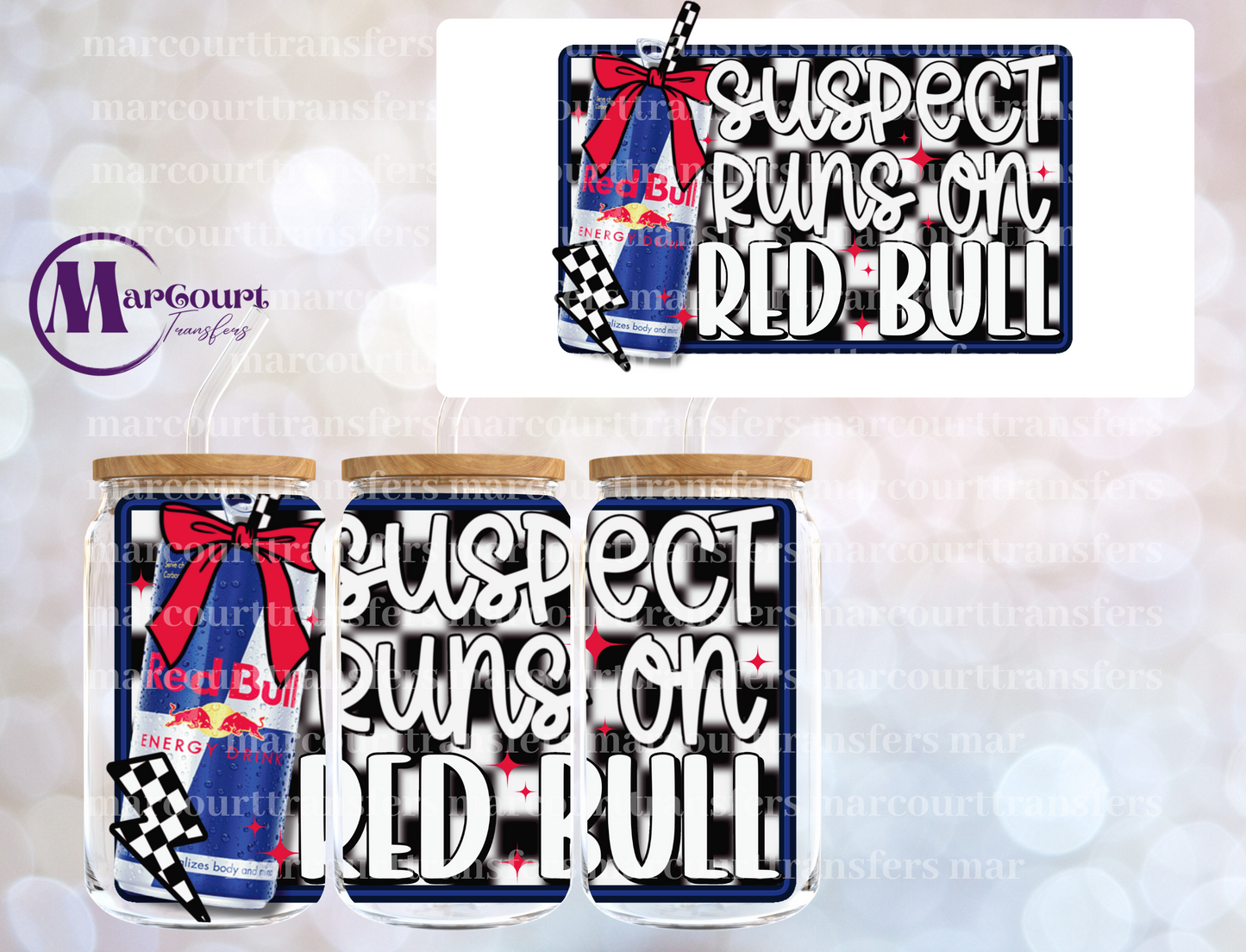 SUSPECT RUNS ON REDBULL-16 0Z-UV DTF CUP WRAP