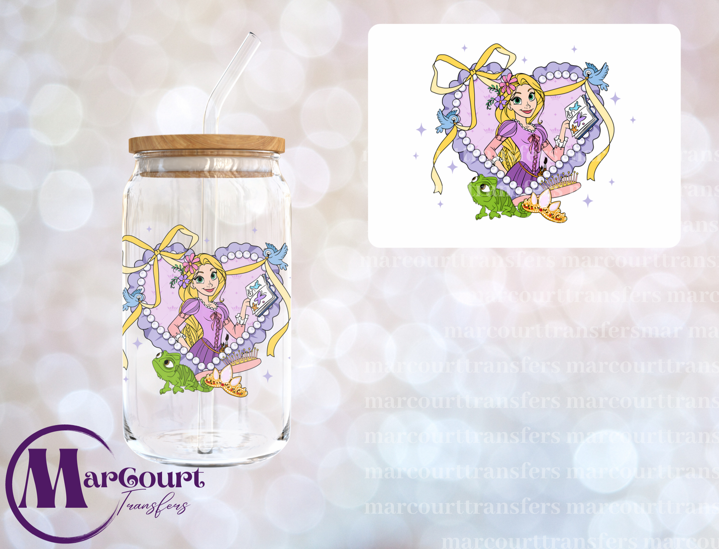 TANGLED HEART-DECAL-UV DTF CUP WRAP
