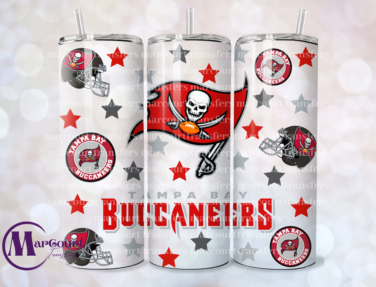 TAMPA BAY BUCCANEERS-20-SKINNY SUBLIMATION TUMBLER TRANSFERV B