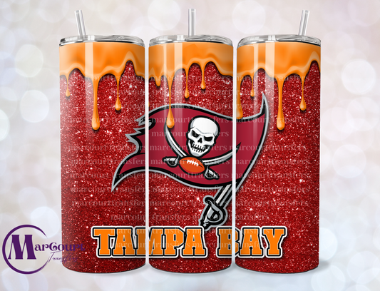 TAMPA BAY BUCCANEERSB DRIP-20-SKINNY SUBLIMATION TUMBLER TRANSFERS