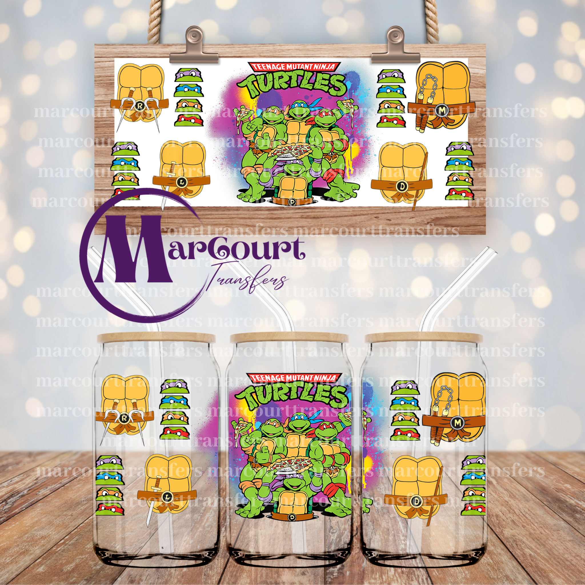 Teenage Mutant Ninja Turtles UV Transfer Stickers TMNT Cell Phone