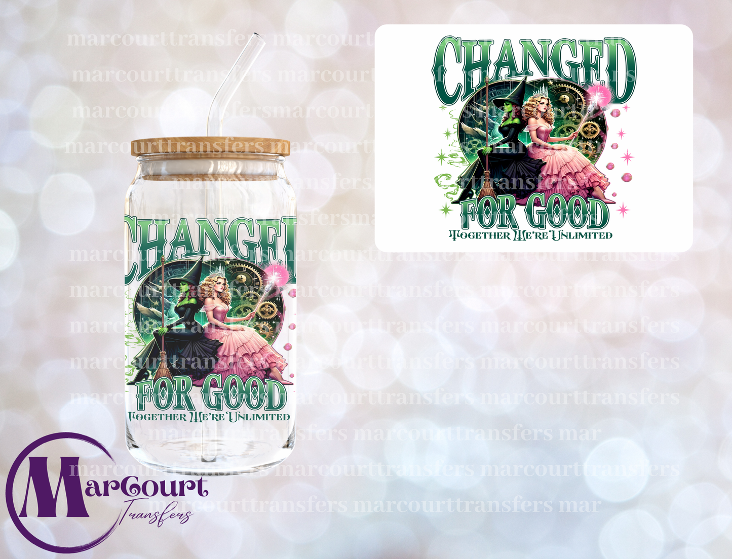TOGETHER WE'RE UNLIMITED 2-DECAL-UV DTF CUP WRAP