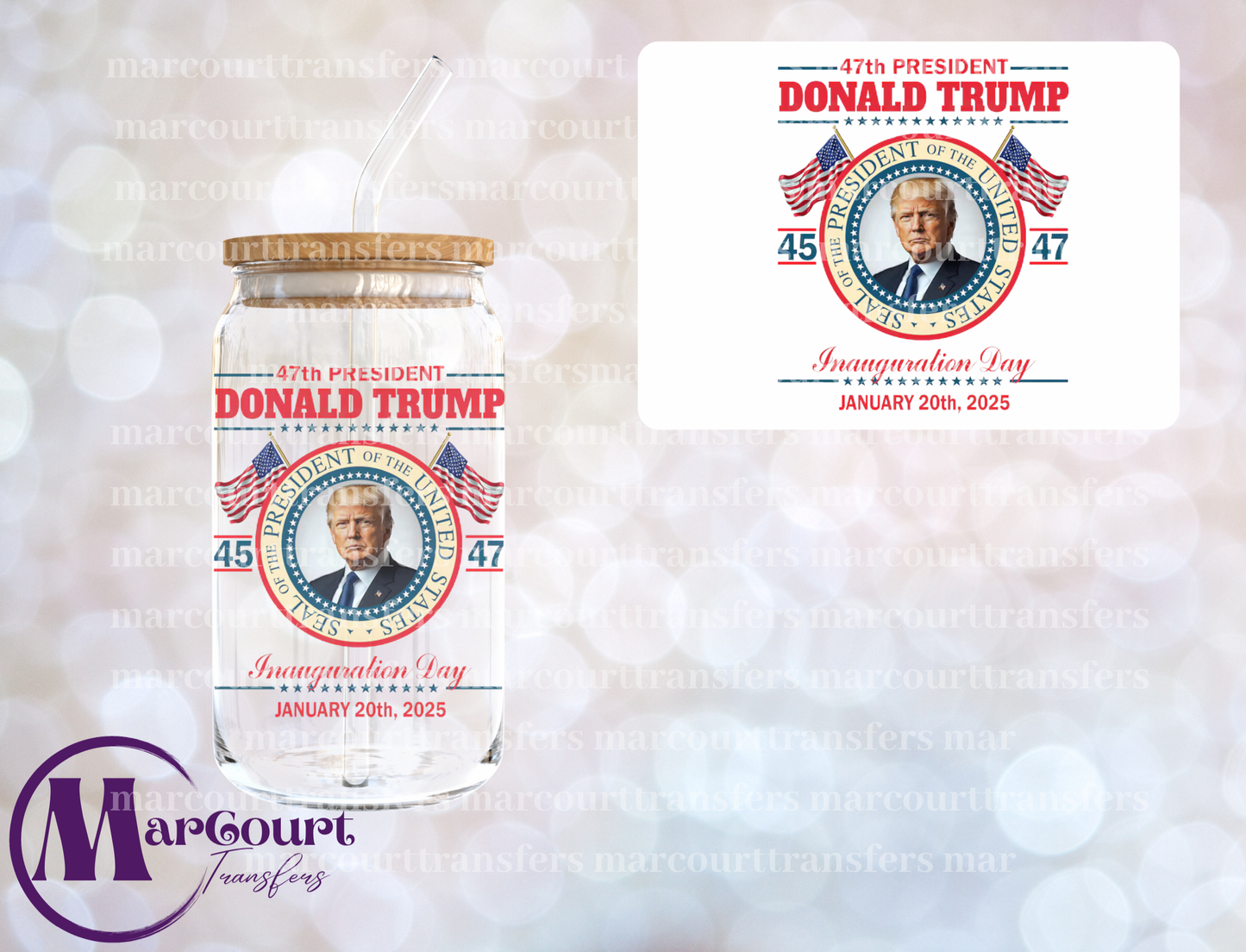 TRUMP INAUGURATION DAY-DECAL-UV DTF CUP WRAP