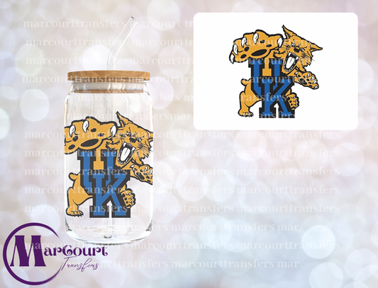 UK WILDCAT-DECAL-UV DTF CUP WRAP