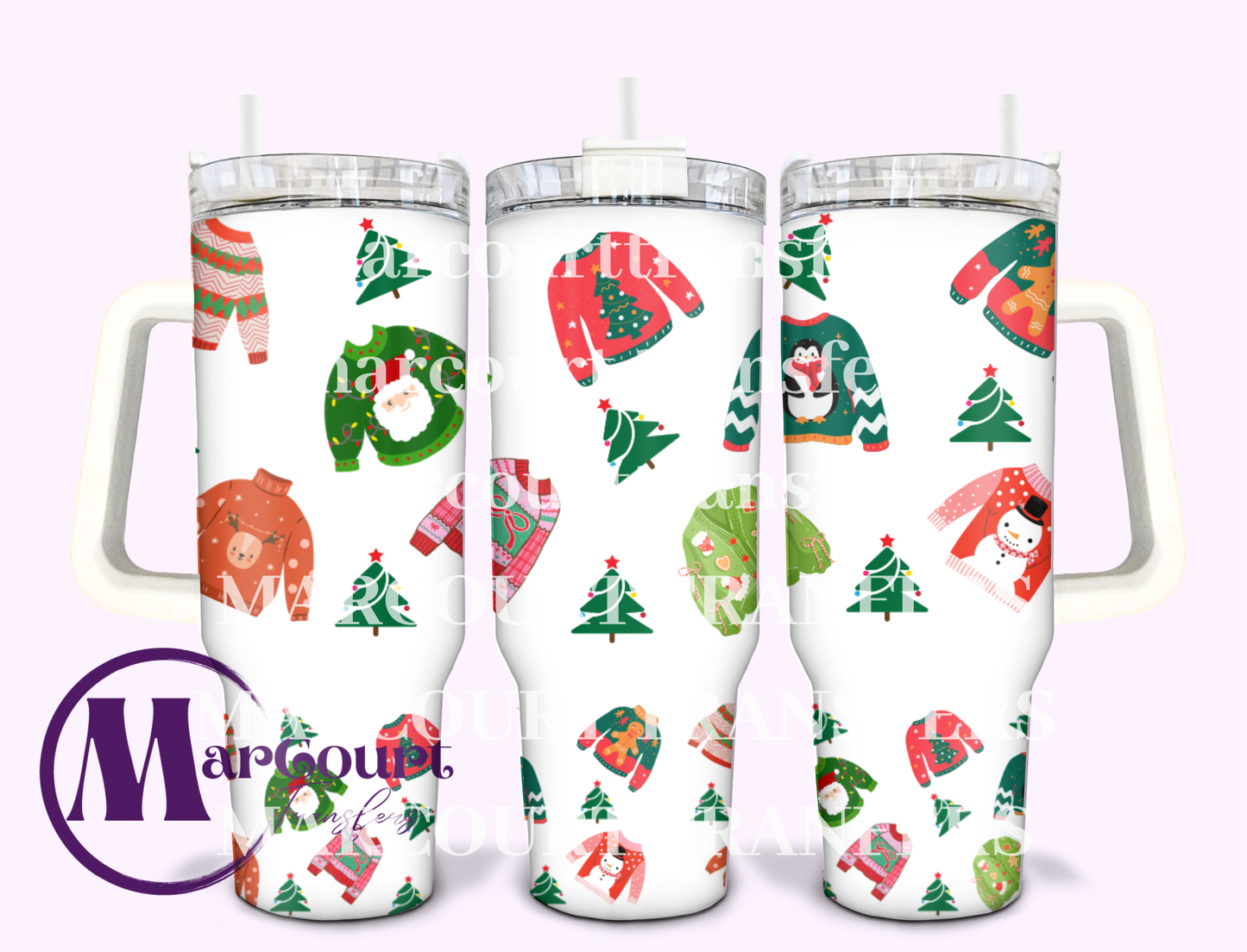 UGLY CHRISTMAS SWEATERS-40 0Z-UV DTF CUP WRAP