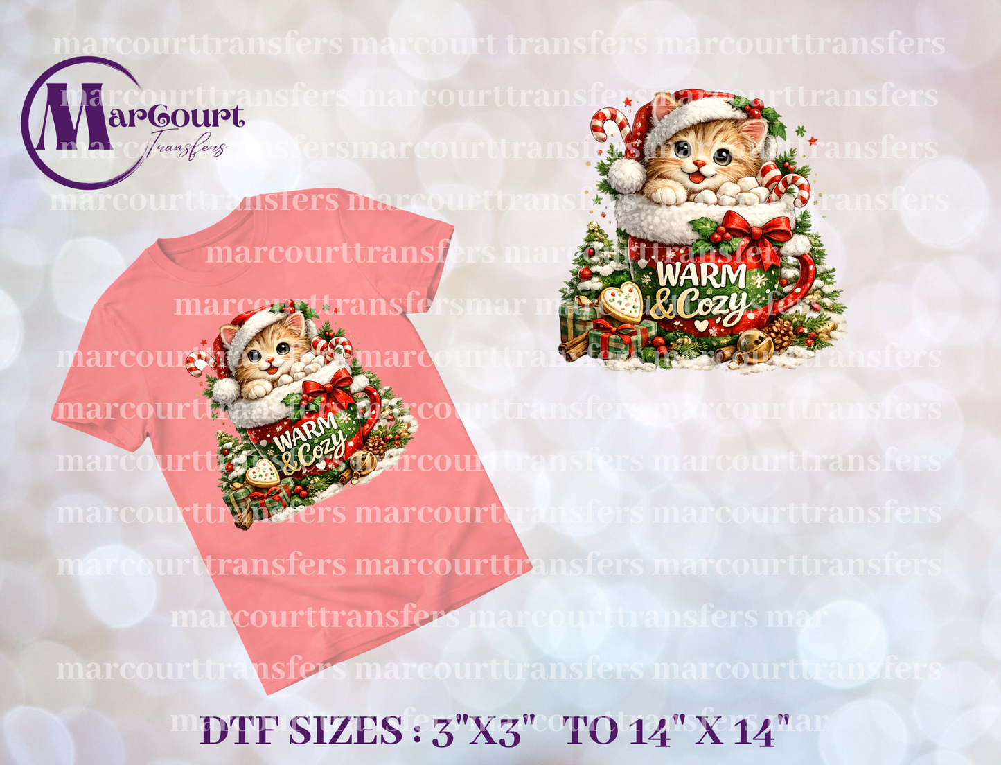 DTF-WARM AND COZY CHRISTMAS KITTEN