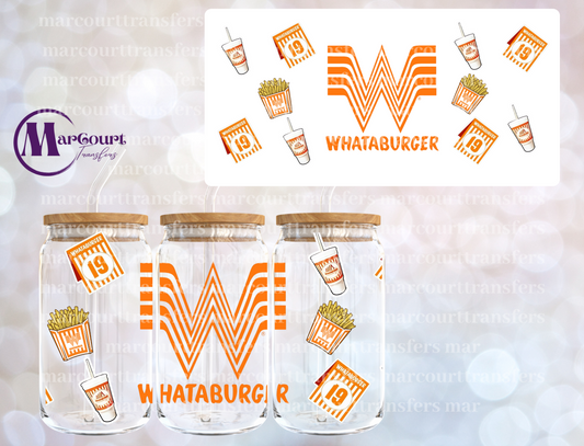 WHATABURGER 2-16 0Z-UV DTF CUP WRAP