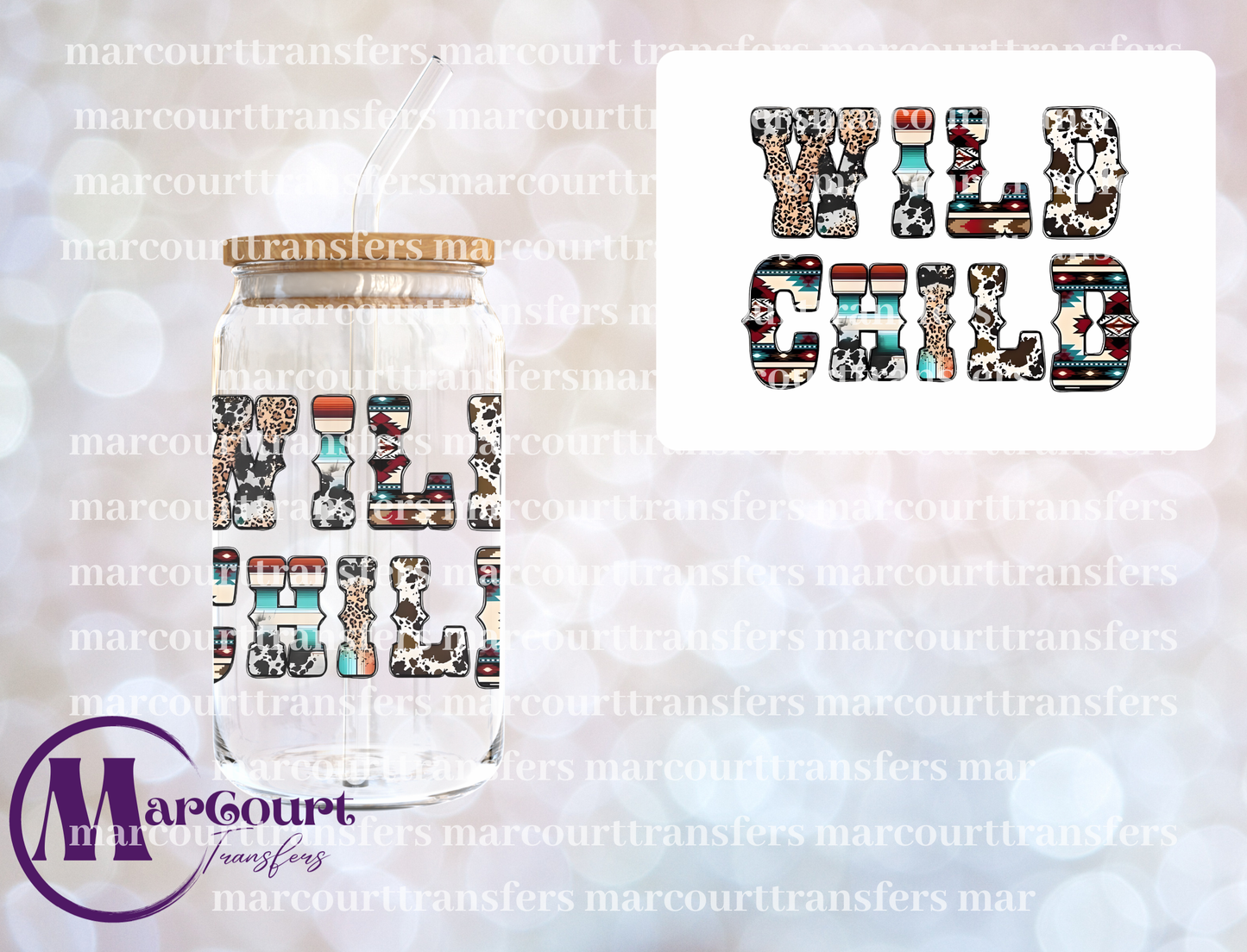 WILD CHILD-DECAL-UV DTF CUP WRAP