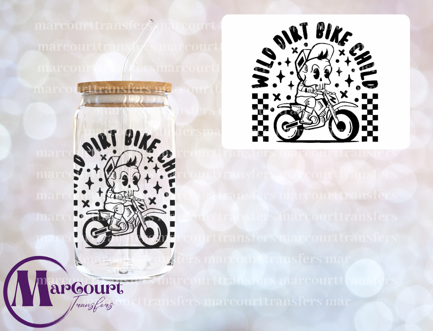 WILD DIRT BIKE CHILD-DECAL-UV DTF CUP WRAP