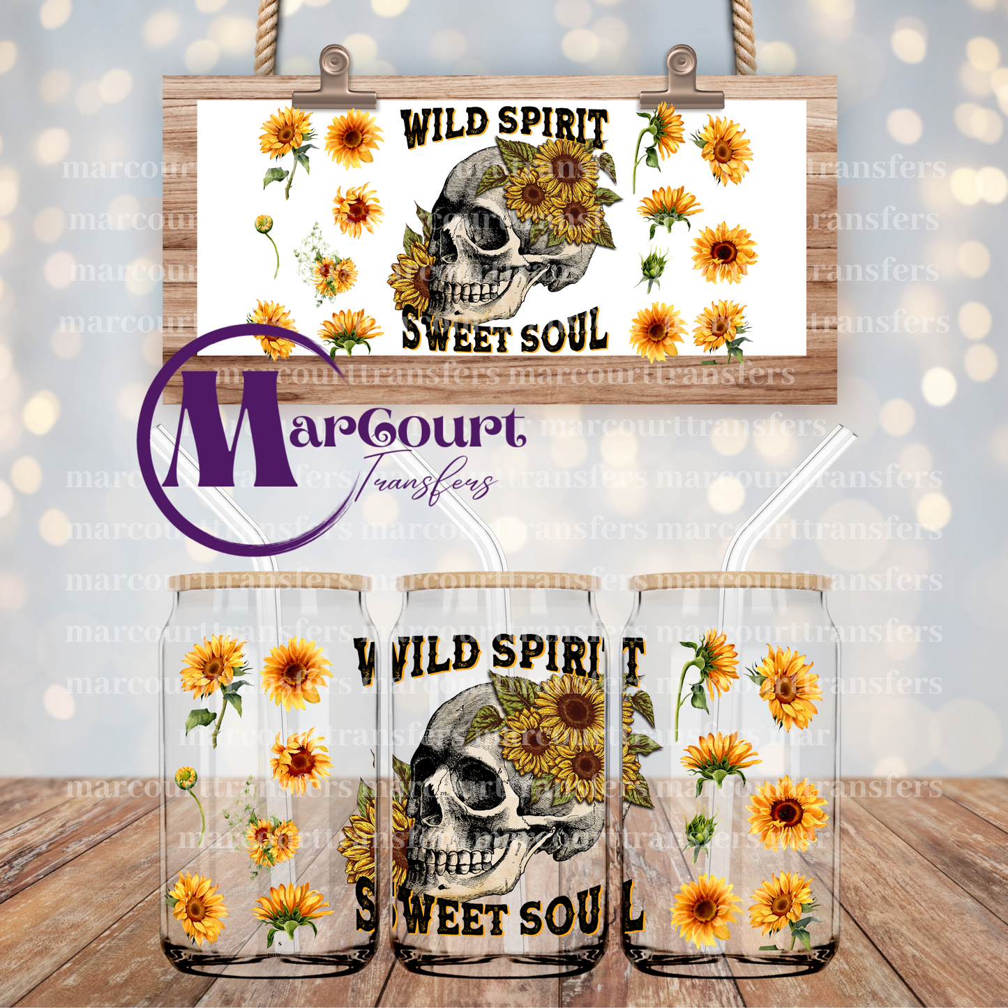 WILD SPIRIT SWEET SOUL-16 0Z-UV DTF CUP WRAP