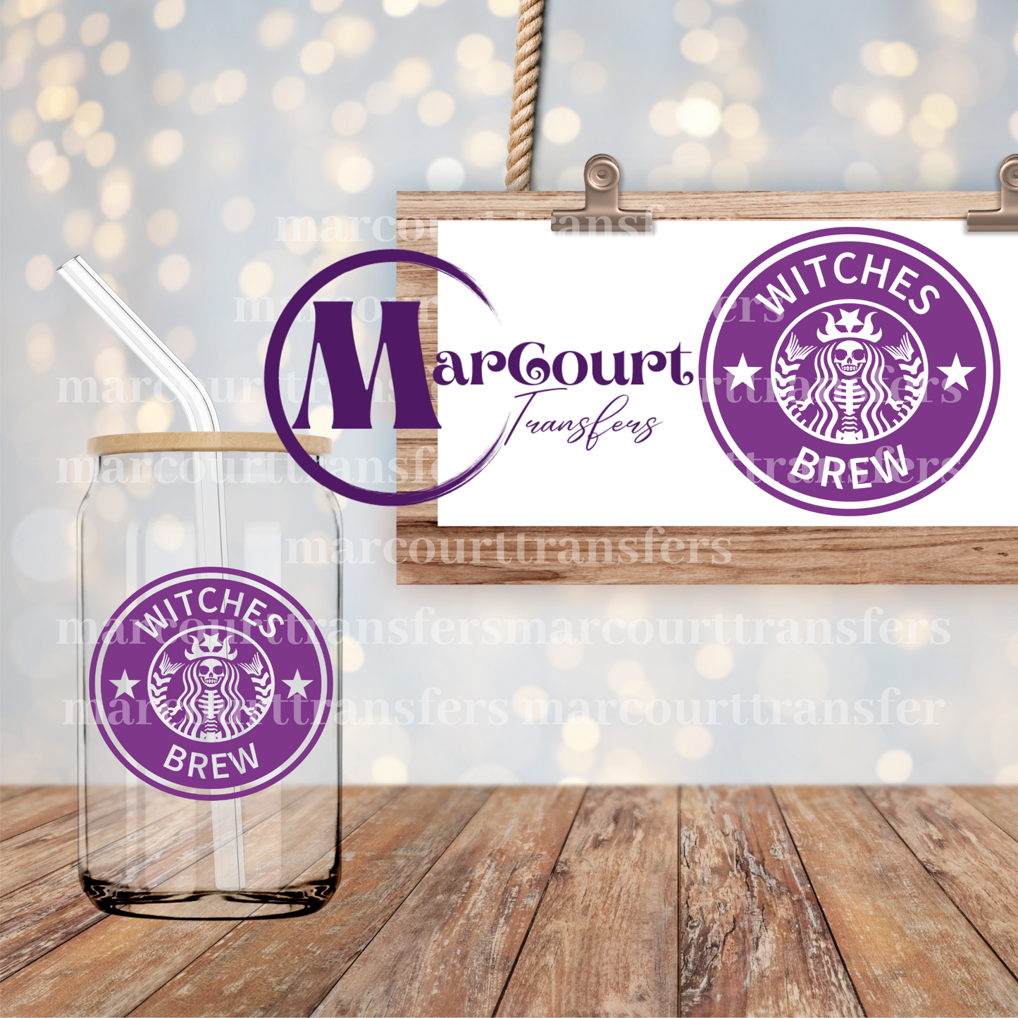 WITCHES BREW STARBUCKS LOGO-DECAL-UV DTF CUP WRAP