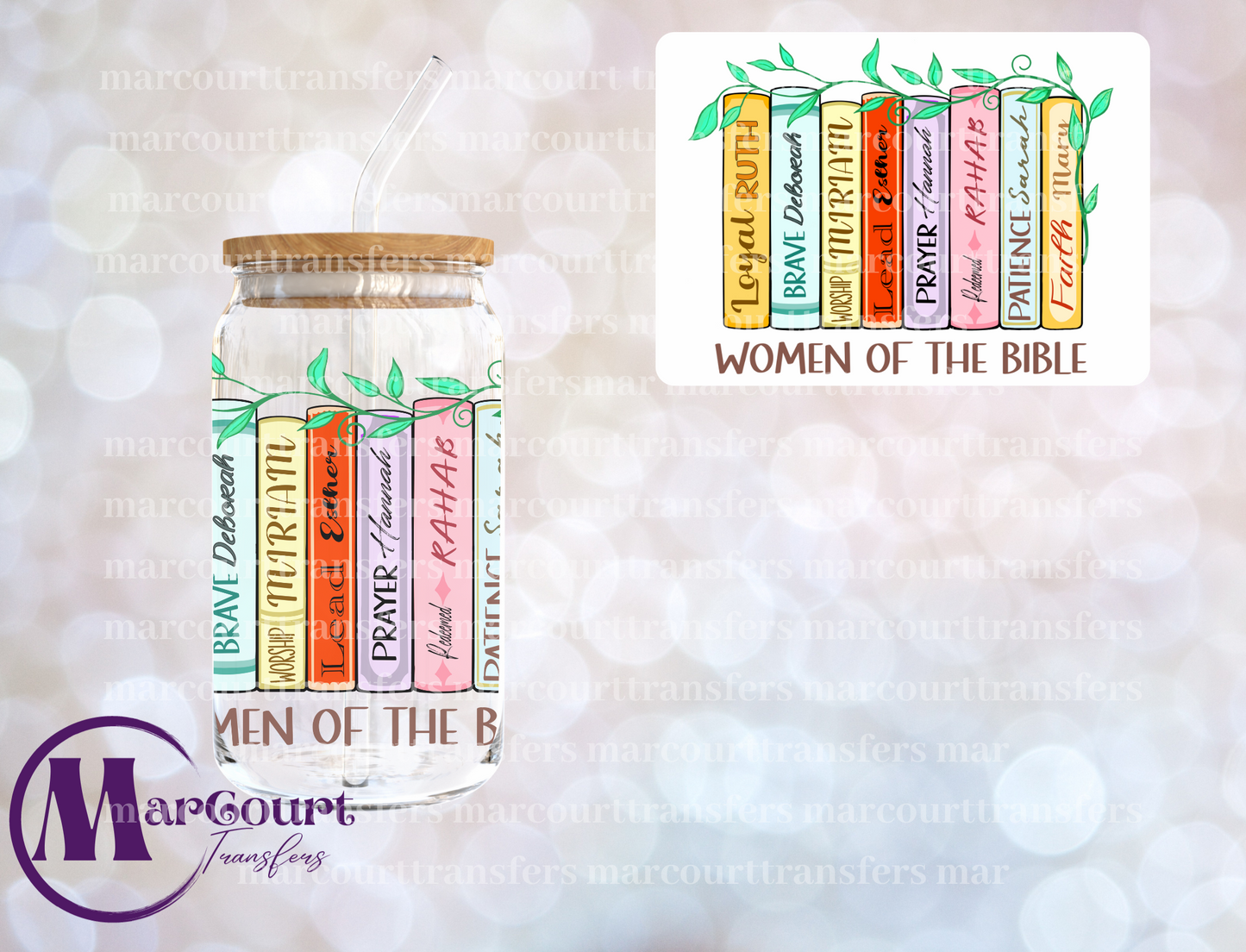 WOMEN OF THE BIBLE-UV DTF CUP WRAP