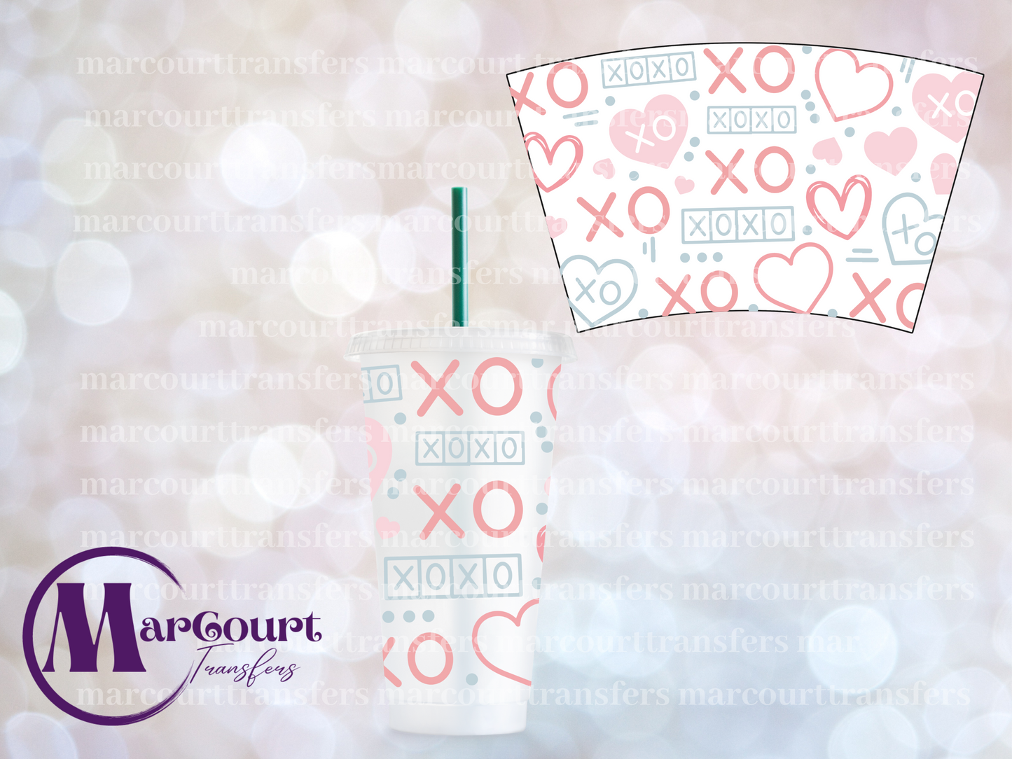 XOXO-24 0Z VENTI COLD CUP -UV DTF CUP WRAP *rts