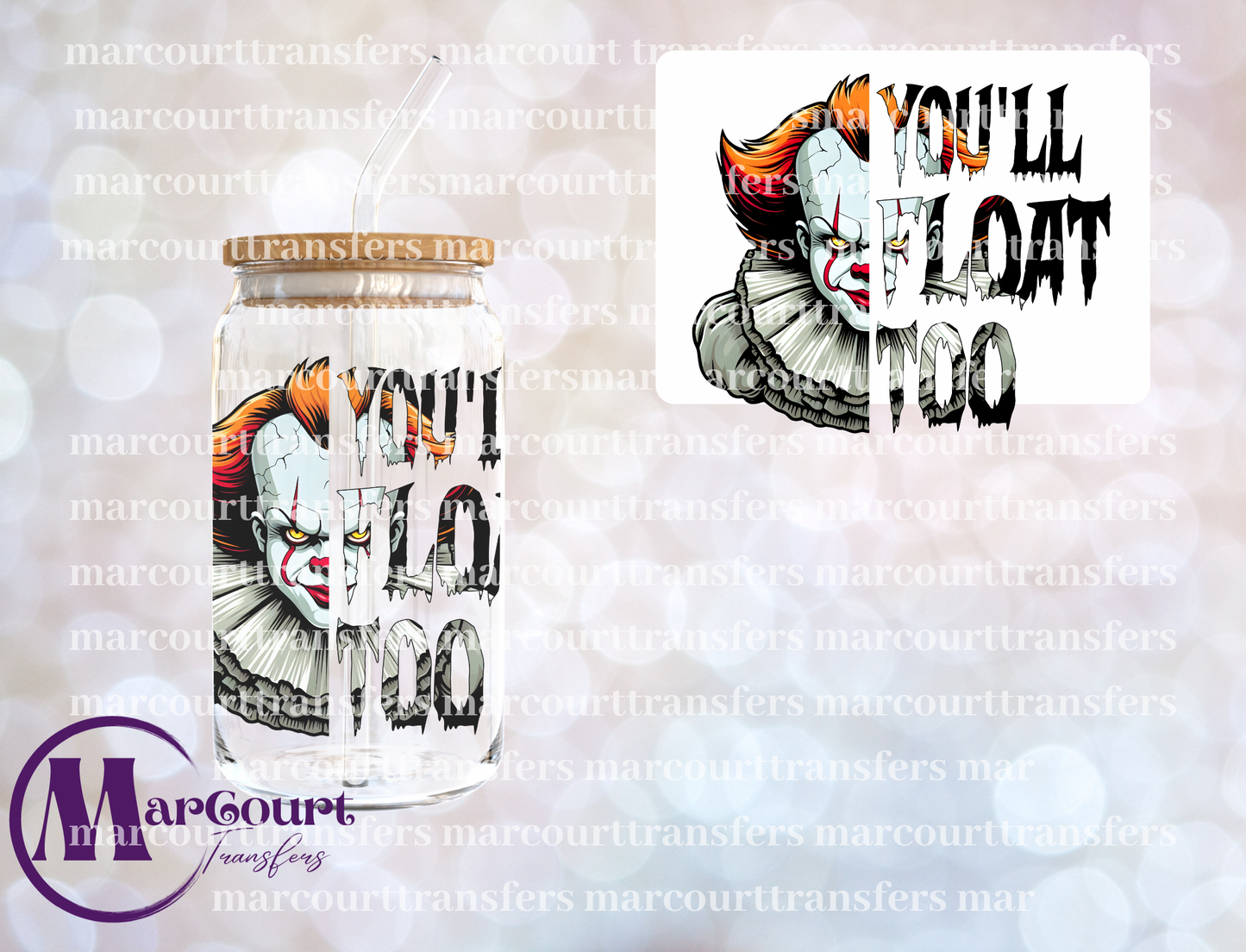 YOU'LL FLOAT TOO-DECAL-UV DTF CUP WRAP