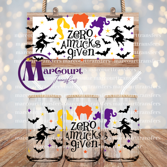 ZERO AMUCKS GIVEN-16 0Z-UV DTF CUP WRAP