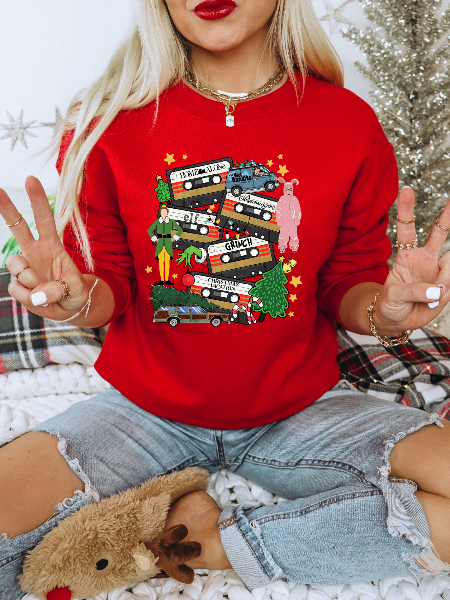 CLASSIC CHRISTMAS MOVIES MUSIC CASSETTES-DTF FULL COLOR TRANSFER
