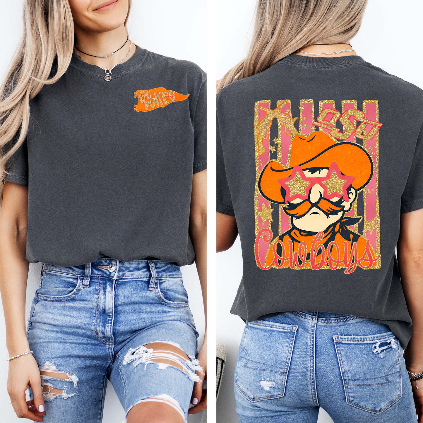 FAUX GLITZ T-SHIRT-OSU COWBOYS