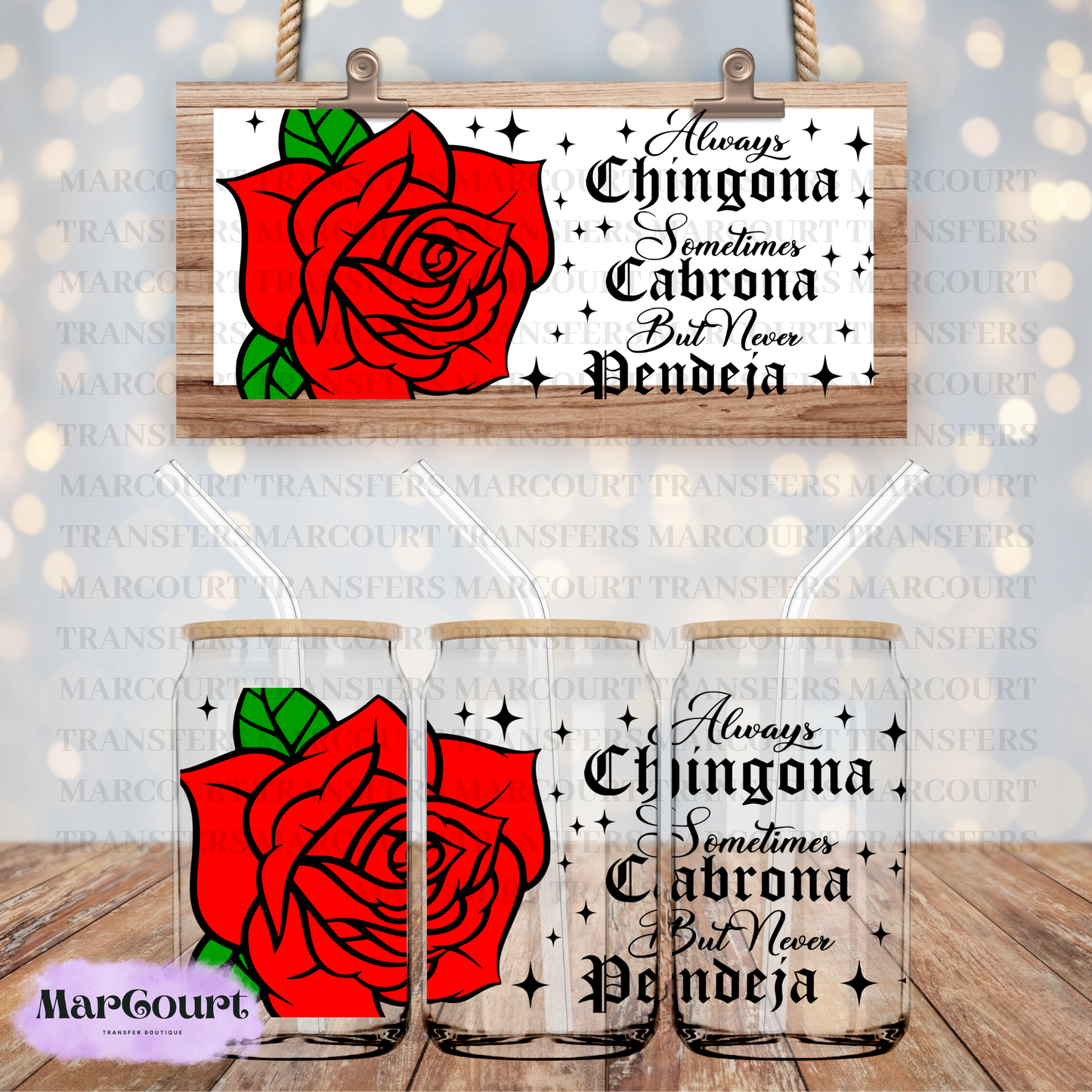 CHINGONA-16 0Z.-UV DTF CUP WRAP *rts