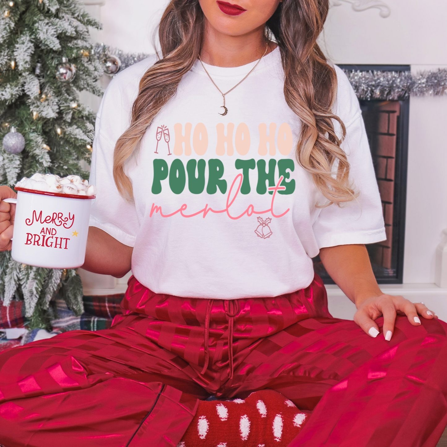 Ho Ho Ho Pour the Merlot Full Color Transfer