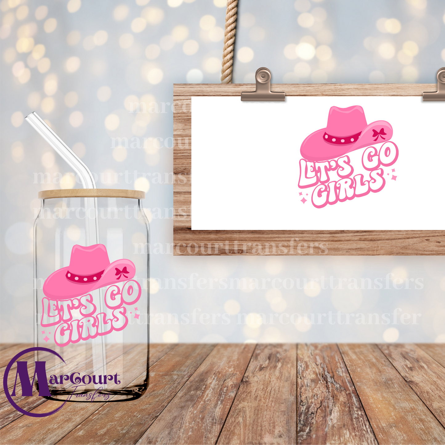 LET'S GO GIRLS-DECAL-UV DTF CUP WRAP